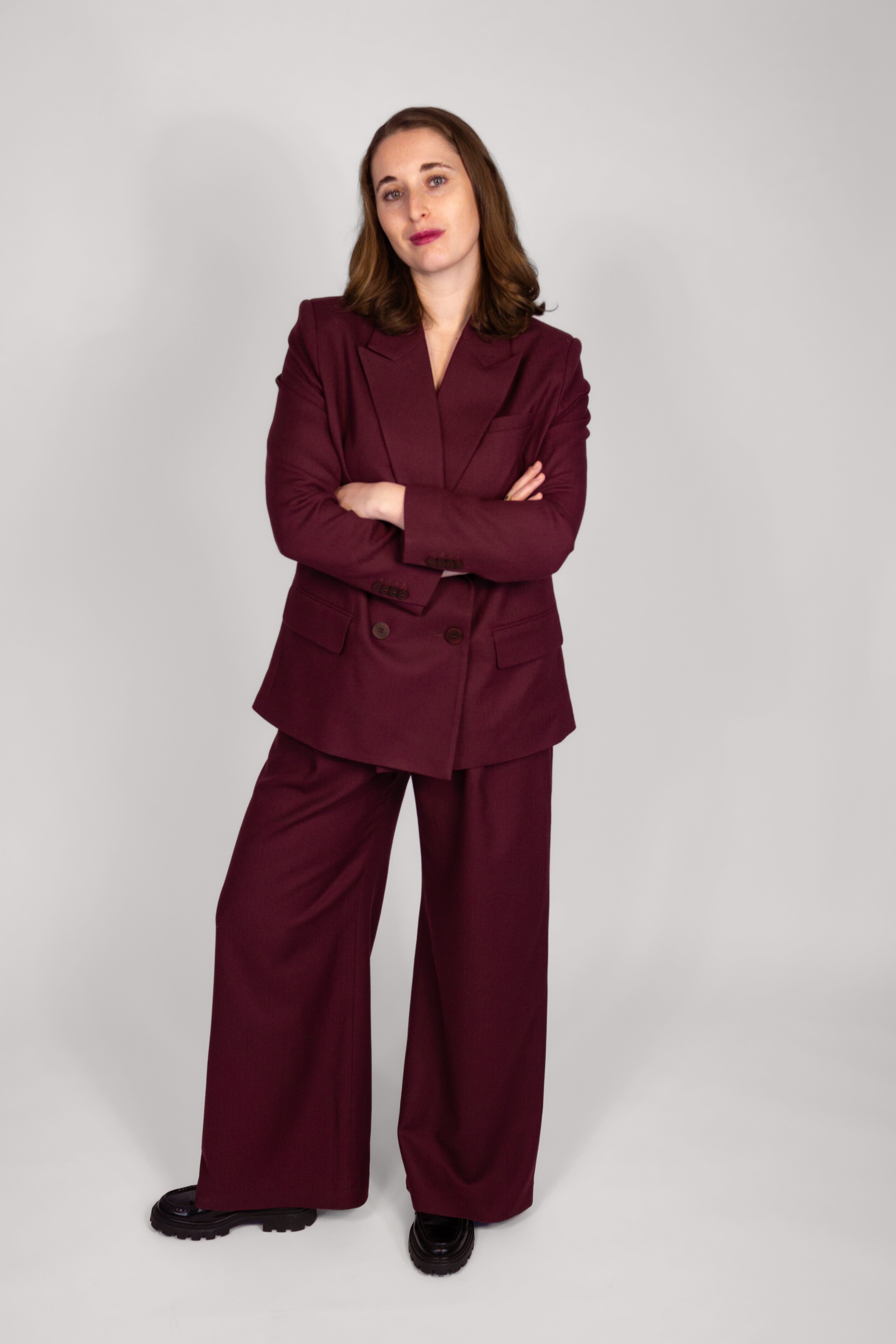 lotta-ludwigson-alva-blazer-deep-burgundy-herringbone image 4