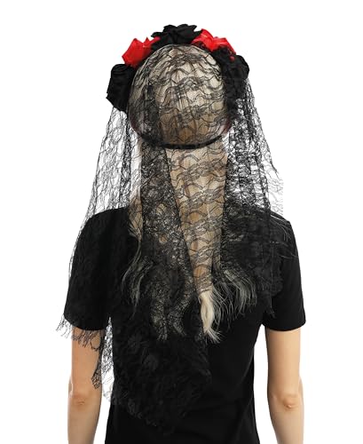 p-tit-clown-day-of-the-dead-maske-mit-blumen-und-schleier-23574 image 7