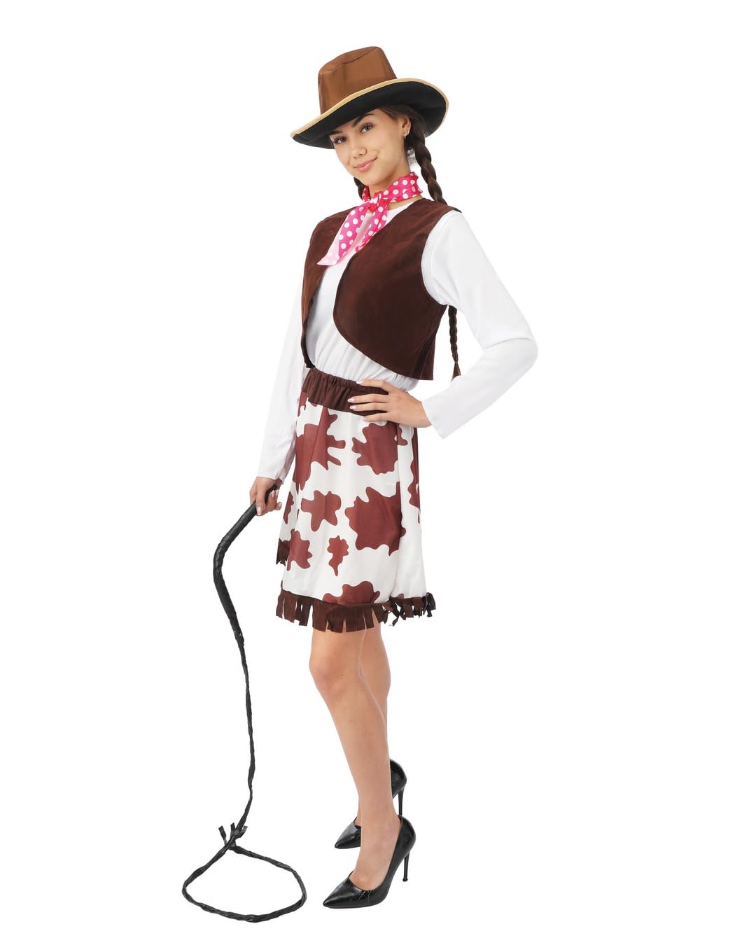 p-tit-clown-cowgirl-kost-m-frau-braun-polyester image 2