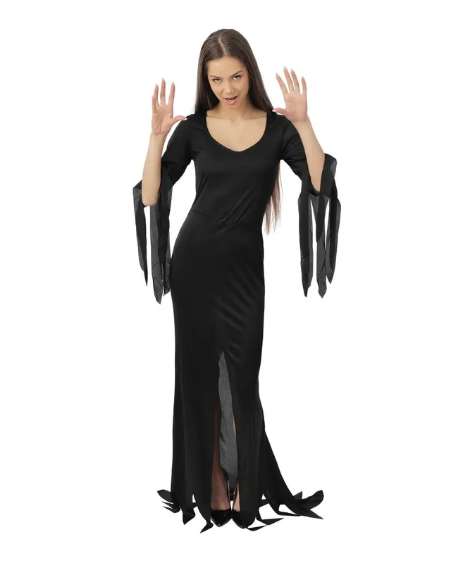ptit-clown-gothic-hexe-damenkost-m-schwarz-lang-halloween-cosplay image 1