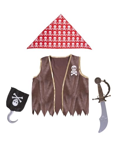 p-tit-clown-piraten-zubeh-r-set-kinder-dunkelbraun-kost-mset image 6