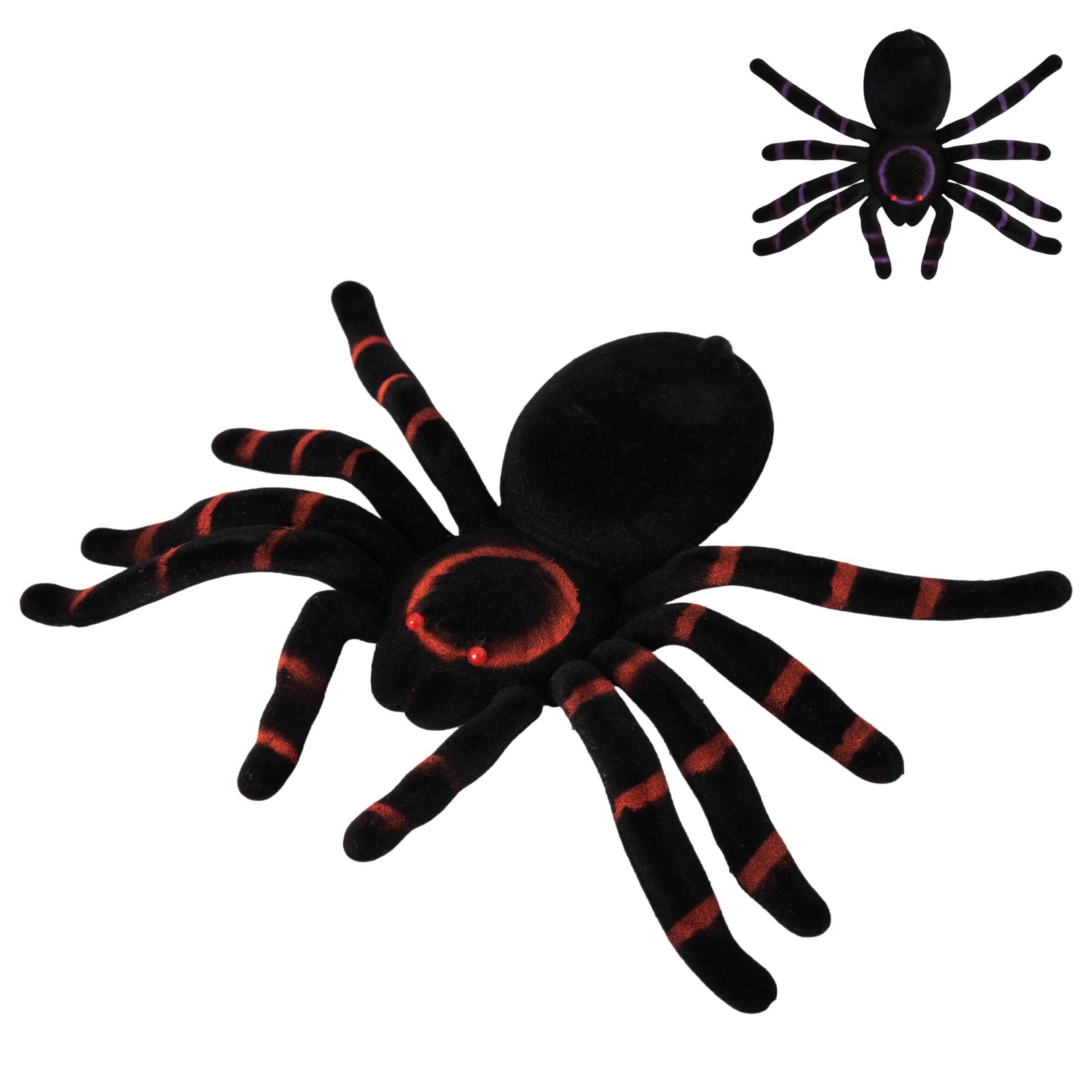 ptit-clown-beflockte-spinne-20-cm-halloween-deko image 3