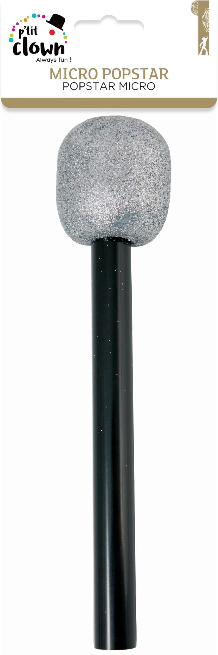 ptit-clown-10573-mikrofon-popstar-schwarz-silber image 2