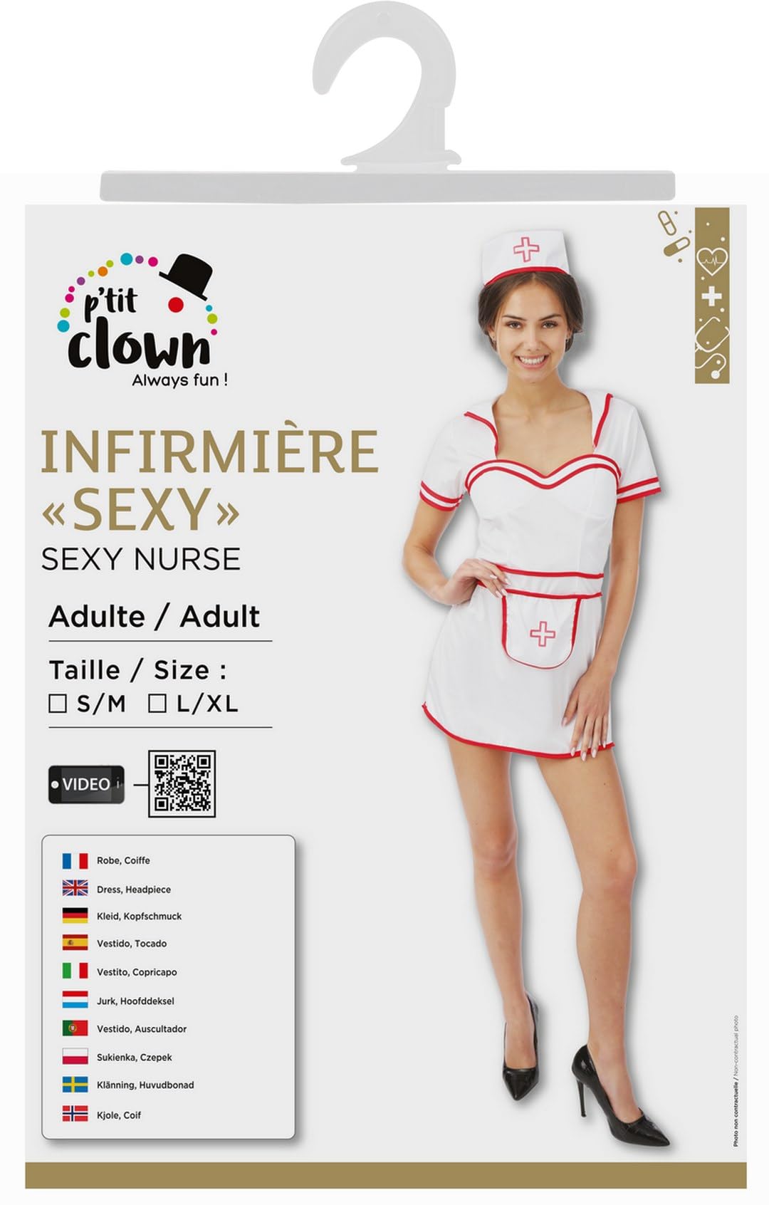 ptit-clown-luxe-krankenschwester-kost-m-sexy-damen-wei image 5