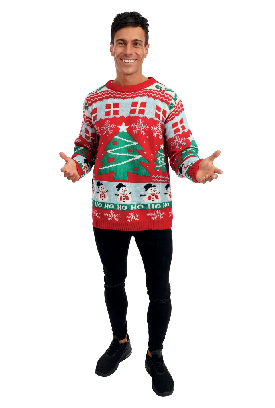 p-tit-clown-weihnachtspullover-erwachsene-xl-rot-weihnachtsbaum image 1