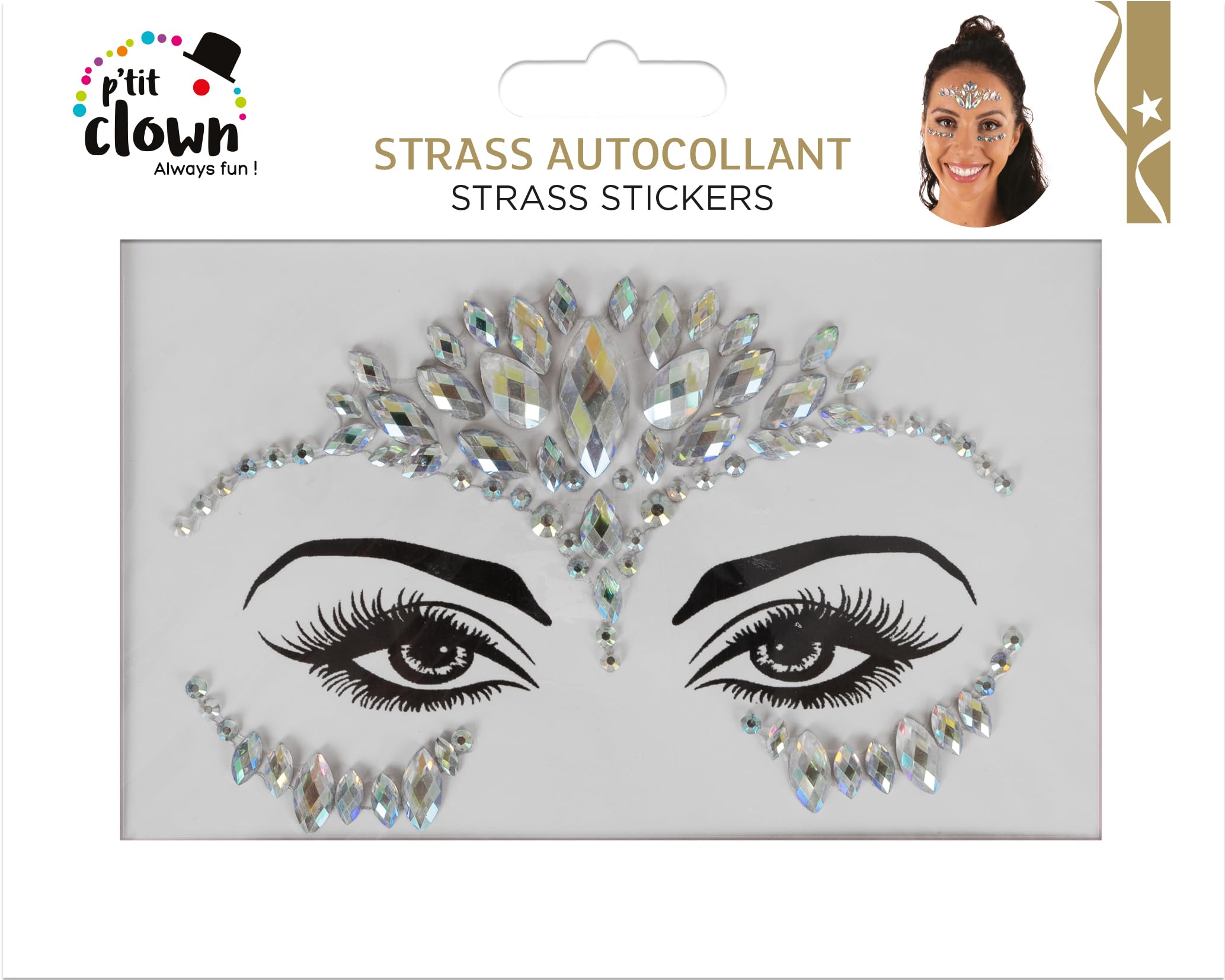 ptit-clown-strass-autocollant-pour-le-visage-ii-gesichts-sticker-modell-zuf-llig image 2