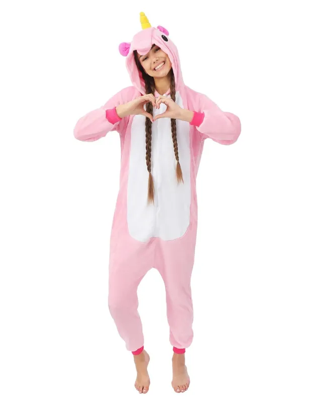ptit-clown-kigurumi-einhorn-rosa-erwachsene-l-xl-einteiler image 1