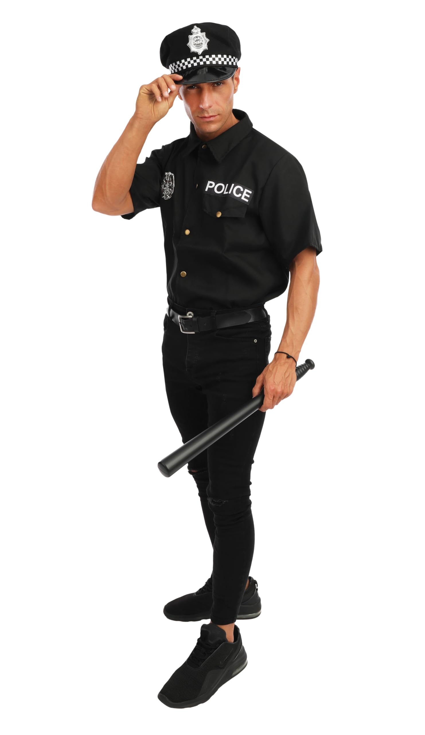 p-tit-clown-polizeikost-m-f-r-erwachsene-hemd-mit-kappe image 2