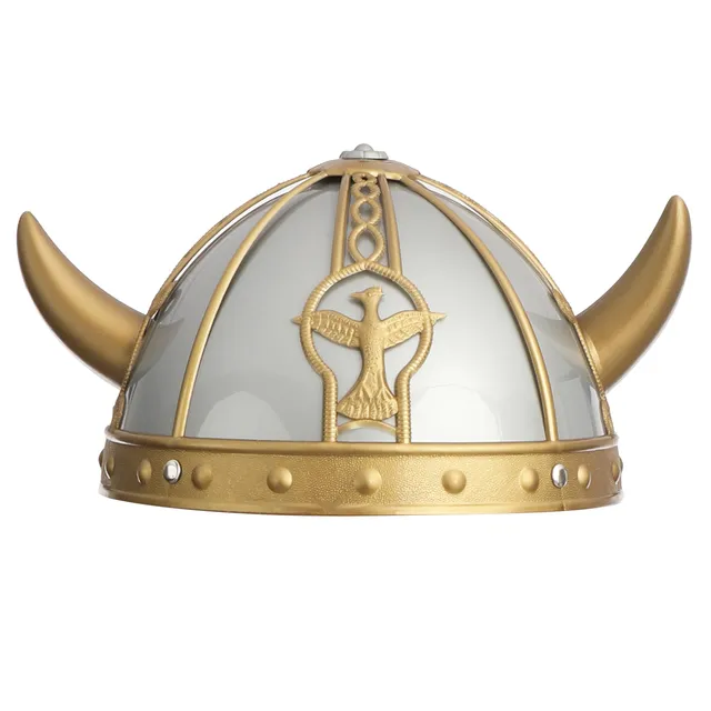 p-tit-clown-wikingerhelm-f-r-erwachsene-mit-kurzen-h-rnern image 1