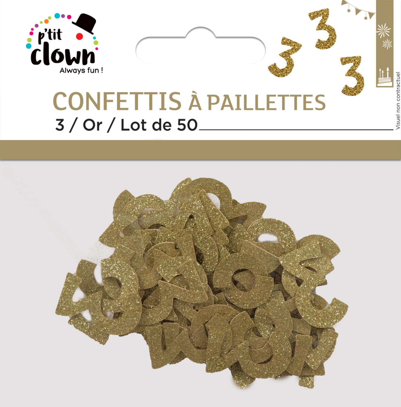 p-tit-clown-glitzer-konfetti-zahl-3-gold-50-st-ck-tischkonfetti image 2