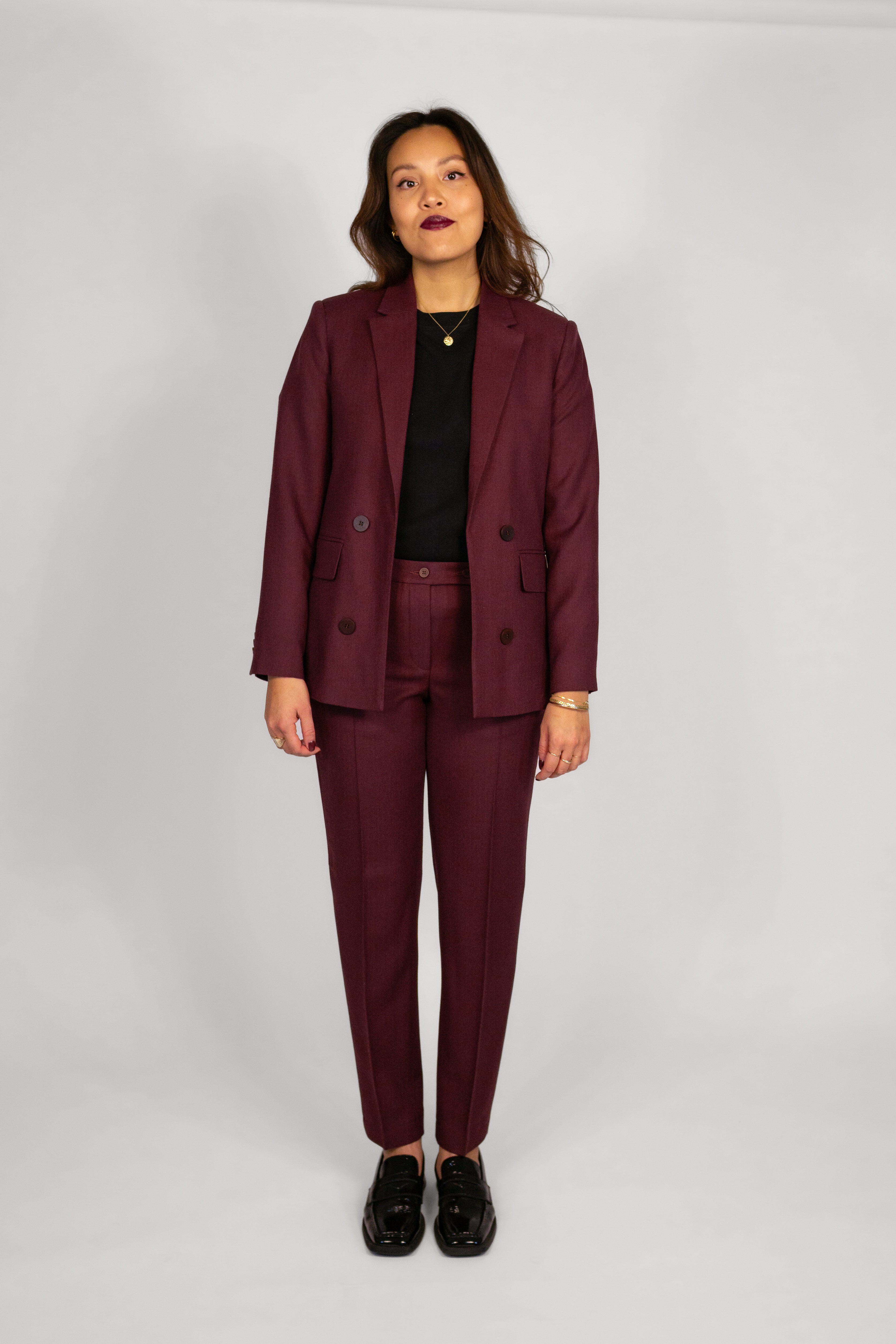 lotta-ludwigson-lotta-blazer-deep-burgundy-herringbone image 4