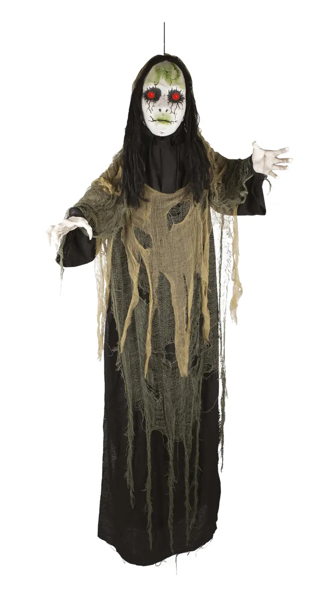 p-tit-clown-h-ngende-gr-ne-dame-170-cm-animierte-halloween-deko-mit-sound-und-li image 1
