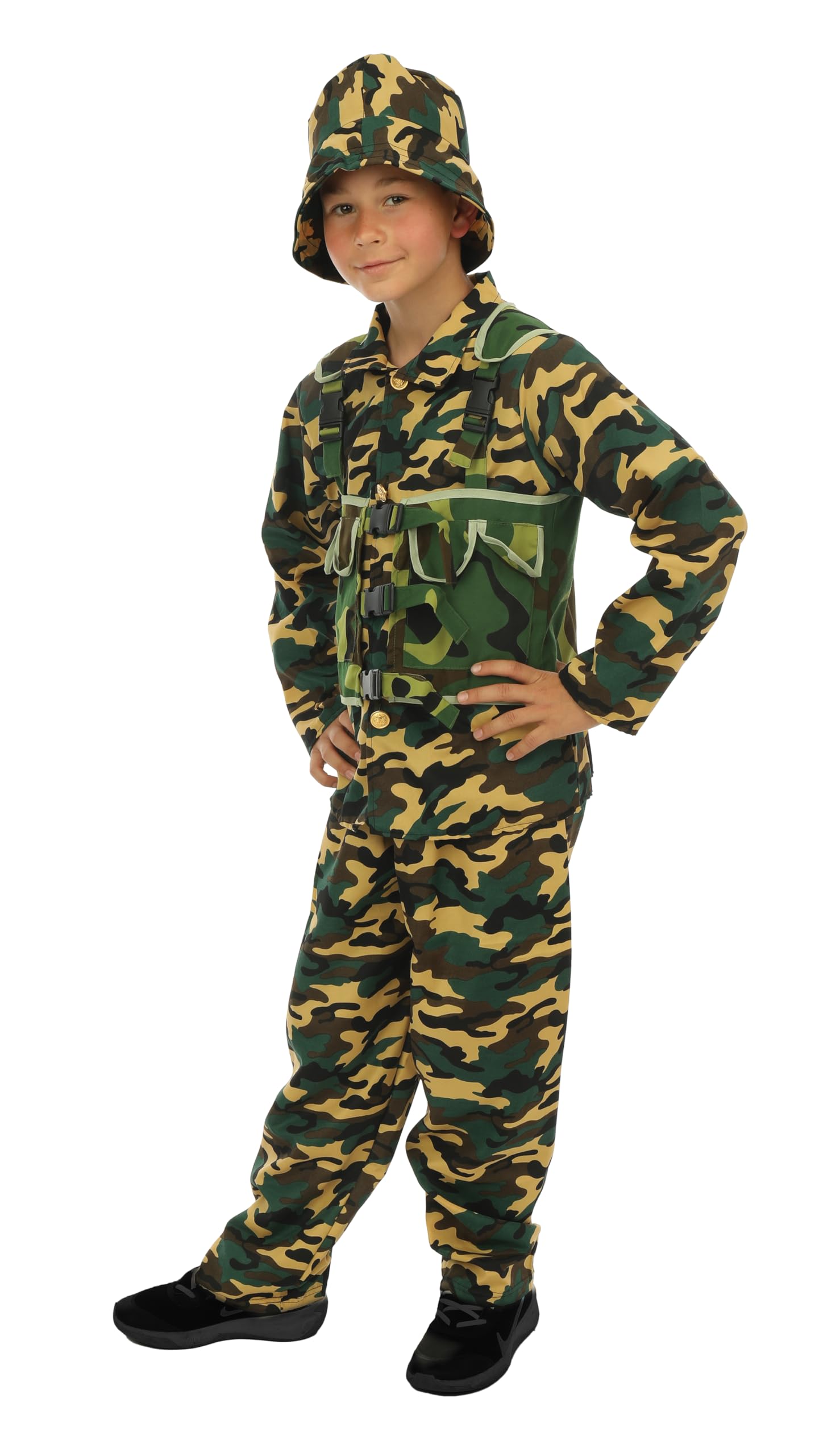 p-tit-clown-soldatenkost-m-kinder-milit-r-camouflage-4-teilig image 2