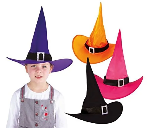 ptit-clown-re75420-hexenhut-kinder-mit-goldener-schnalle-stoff image 1