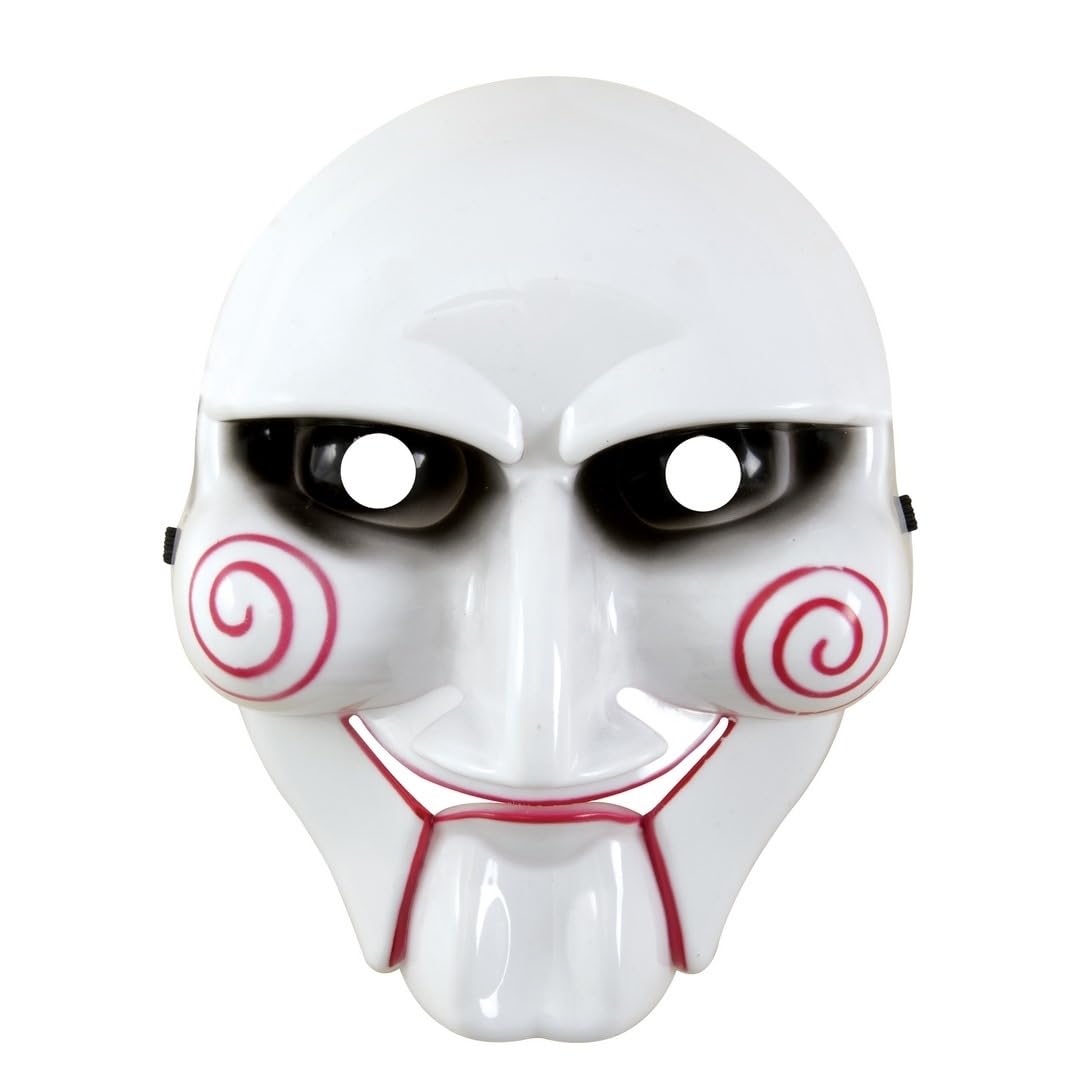 p-tit-clown-killer-maske-wei-mit-roten-punkten-erwachsene image 1