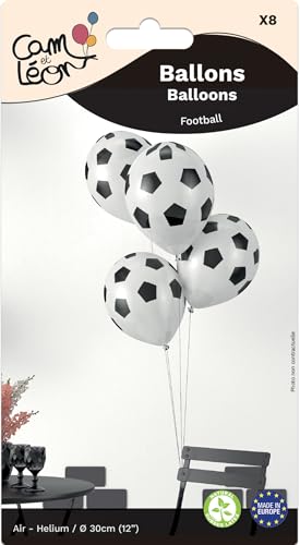 ptit-clown-fu-ball-ballons-30-cm-8er-set-schwarz-wei-latex image 7