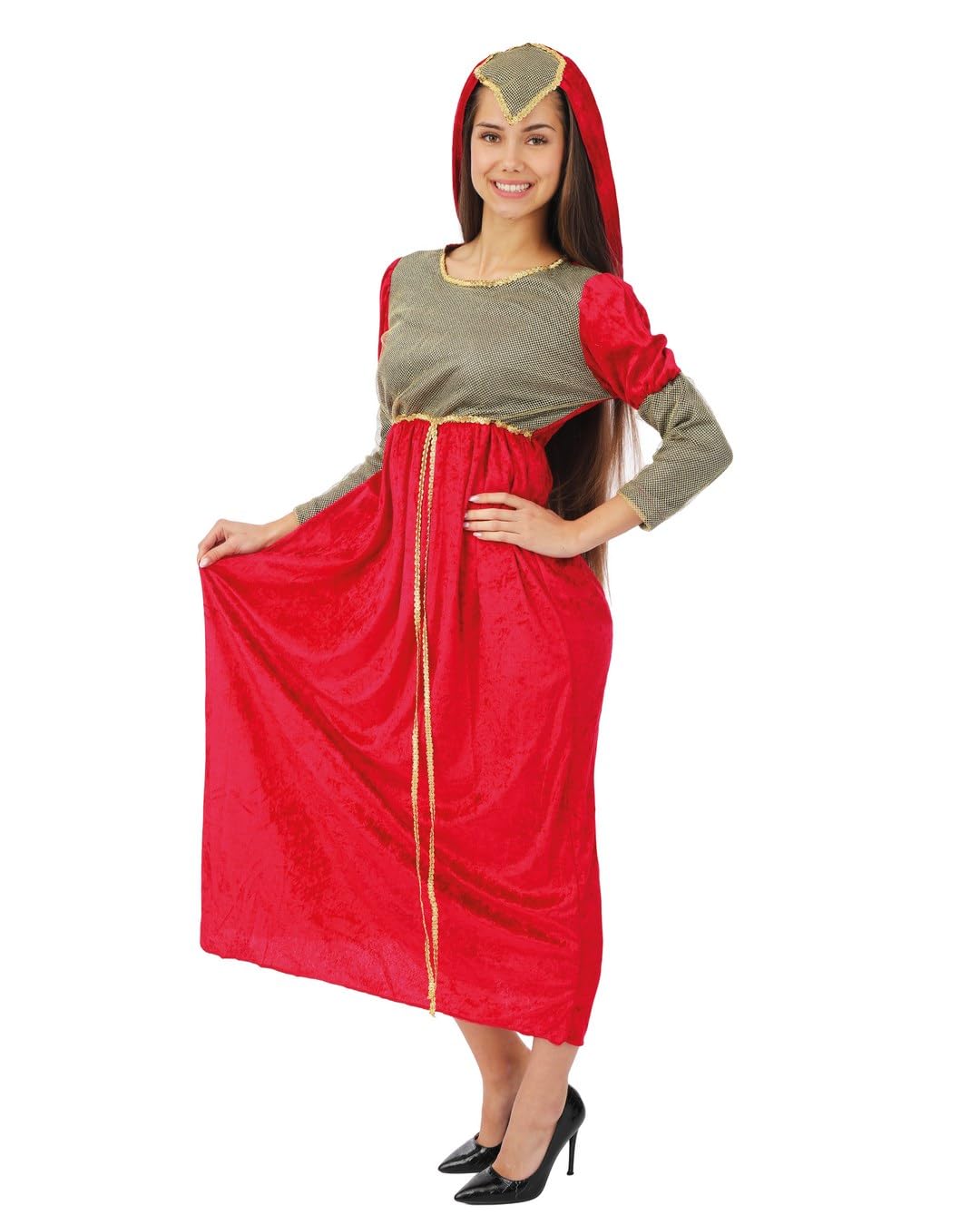 ptit-clown-89826-luxus-kost-m-juliette-mittelalter-prinzessin-rot-gold-l-xl-erwa image 2