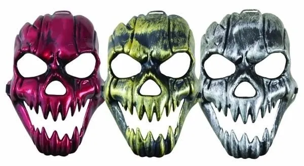 ptit-clown-skelett-maske-hartschale-erwachsene-bunt-scharfe-z-hne image 1
