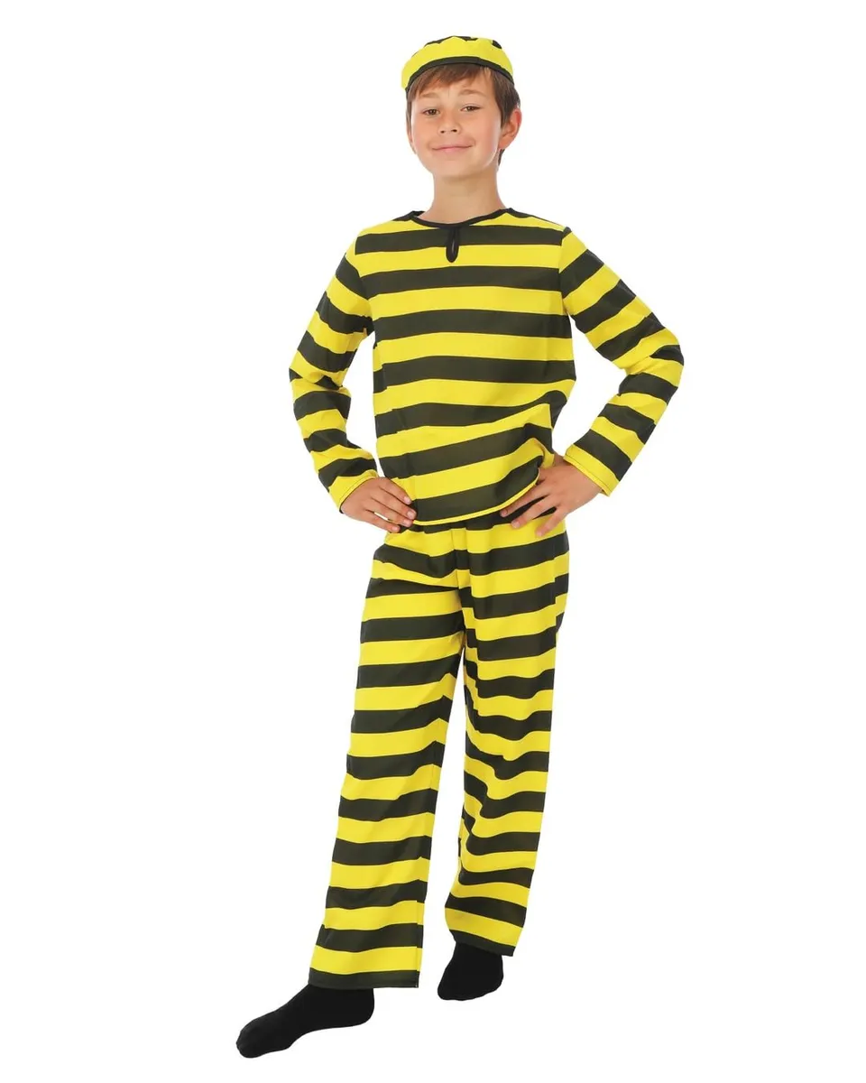 p-tit-clown-gefangenenkost-m-kinder-unisex-3-teilig-mit-hut-hemd-und-hose image 1