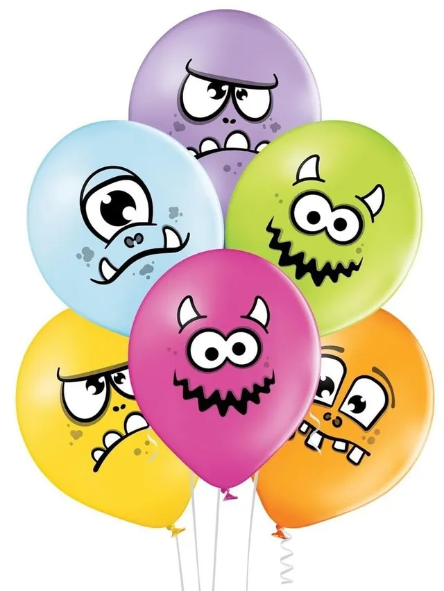 p-tit-clown-halloween-luftballons-kleine-monster-30-cm-8er-set image 1