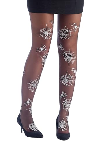 p-tit-clown-damen-strumpfhose-spinnennetz-schwarz image 4