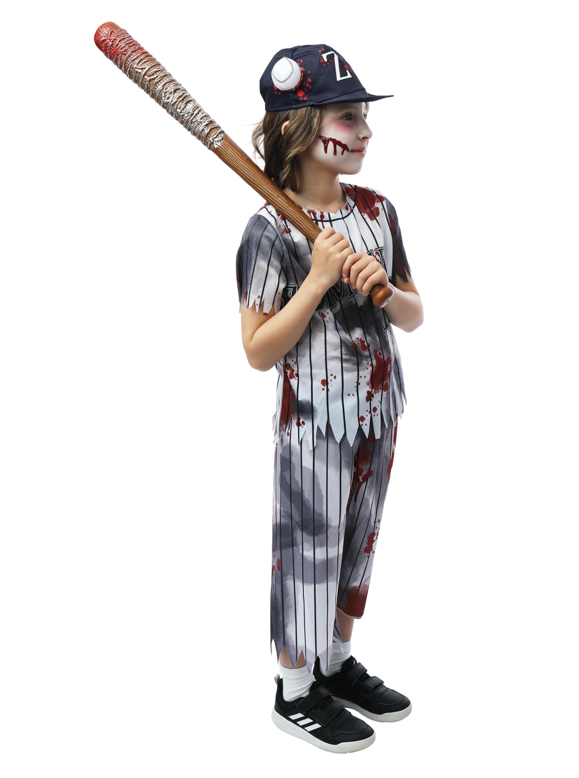p-tit-clown-zombie-baseballspieler-kost-m-kinder-hut-set image 2