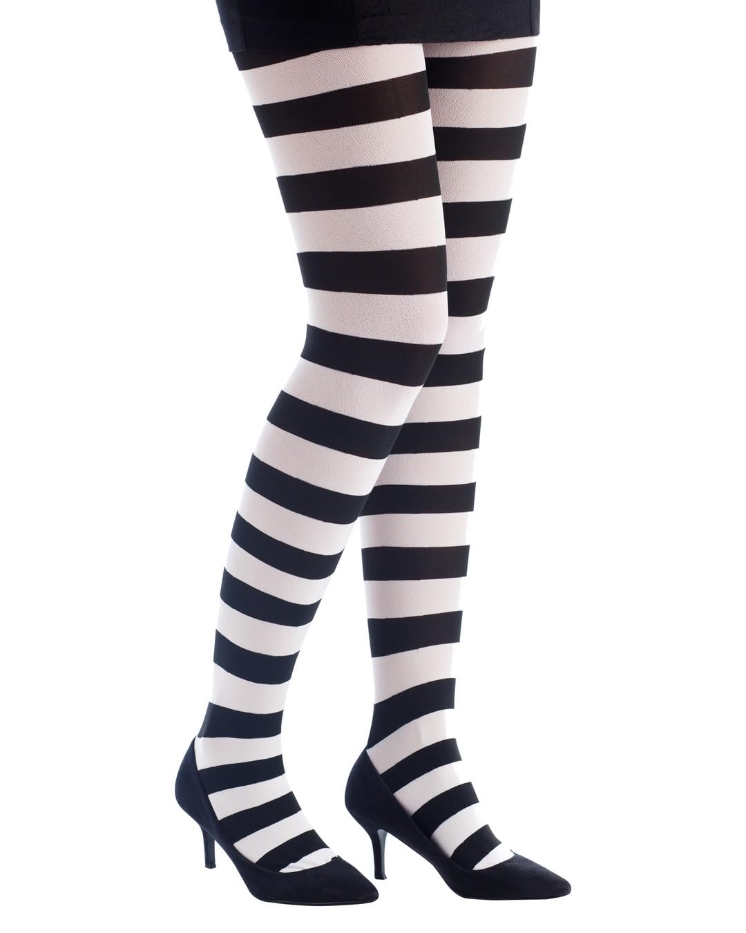 p-tit-clown-damen-strumpfhose-gestreift-wei-rot-blickdicht-einheitsgr-e image 5